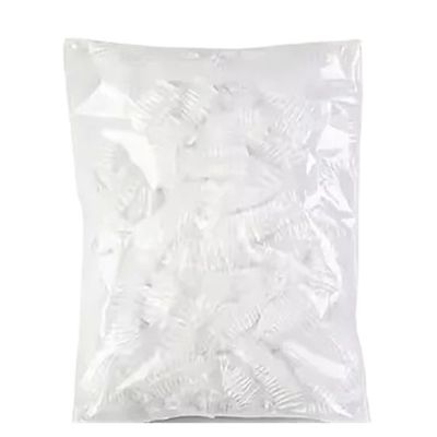 200 PCS Disposable Shower Caps Plastic Clear Hair Cap Elastic Waterproof Bath Thick for Women Hotel