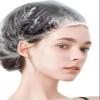 200 PCS Disposable Shower Caps Plastic Clear Hair Cap Elastic Waterproof Bath Thick for Women Hotel view 2