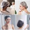 200 PCS Disposable Shower Caps Plastic Clear Hair Cap Elastic Waterproof Bath Thick for Women Hotel view 3