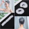 200 PCS Disposable Shower Caps Plastic Clear Hair Cap Elastic Waterproof Bath Thick for Women Hotel view 4