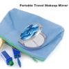 Abstract Blue Marble Tie-dye Makeup Mirror Portable Travel Portable Compact Mirror for Women Men Gifts view 3