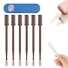 2-in-1 Nasal Hair Cutter, 2025 Upgraded Double Sided Nose Hair Knife, Rotating Nasal Hair Razor Cutter with Ear Picker for Women and Men, 360 Rotating Manual Nose Hair Trimmer (Coffee, 6pcs) view 1