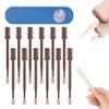 2-in-1 Nasal Hair Cutter, 2025 Upgraded Double Sided Nose Hair Knife, Rotating Nasal Hair Razor Cutter with Ear Picker for Women and Men, 360 Rotating Manual Nose Hair Trimmer (Coffee, 12pcs) view 1