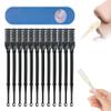 2-in-1 Nasal Hair Cutter, 2025 Upgraded Double Sided Nose Hair Knife, Rotating Nasal Hair Razor Cutter with Ear Picker for Women and Men, 360 Rotating Manual Nose Hair Trimmer (Black, 12pcs) view 1