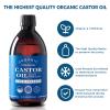 Castor Oil Organic Cold Pressed,100% Pure Hexane Free, Unrefined Natural Oil for Hair Growth, Eyelashes, Eyebrows, Skin & Body Moisturizing,16Oz view 2