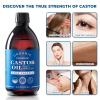 Castor Oil Organic Cold Pressed,100% Pure Hexane Free, Unrefined Natural Oil for Hair Growth, Eyelashes, Eyebrows, Skin & Body Moisturizing,16Oz view 3