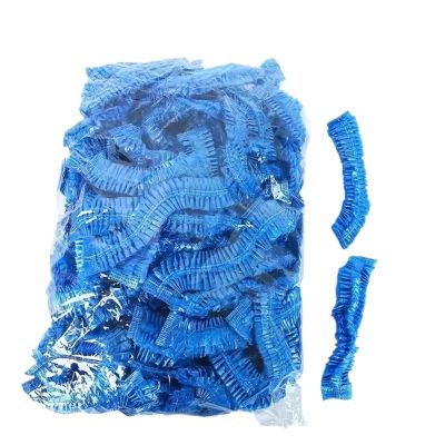 150/300/600pcs Disposable Shower Cap Covers Bathroom Accessories Transparent and Waterproof Hair Caps Products(Blue 150PCS)