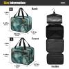 Abstract Green and Gold Marble Pattern Hanging Travel kit with Hook, Designer Compact Skincare Bag for mom Gym bolsas de maquillaje para Mujer L view 3