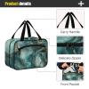 Abstract Green and Gold Marble Pattern Hanging Travel kit with Hook, Designer Compact Skincare Bag for mom Gym bolsas de maquillaje para Mujer L view 4