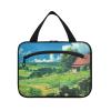 Anime Landscape Hanging Medicine Bag for Traveling with Hook, Designer Foldable Brush Bag for Women Must Haves Bathroom Bolsa para guardar maquillaje L view 1