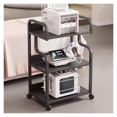 Beauty Salon Trolley 3 Tier Salon Spa Beauty Trolley Cart with Wheels for Estheticians Mobile Stand for Beauty