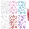 Star Face Gems Self Adhesive Face Rhinestones for Makeup Festival,UHOMENY 5pcs Star Stickers 1pc Polka Dot Sticker Stick On Rhinestones for Face Hair Gems Hair Eye Makeup Nail DIY Crafts view 1
