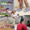 100/200PCS Disposable Shower Cap Waterproof Woman Head Hair Cover Beauty And Hair For Hotels Elastic Plastic(100PCS-60CM) view 3