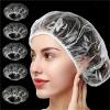 200/600pcs Heavy-Duty Elastic Disposable Shower Caps - Transparent Plastic Travel(200Pcs White) view 2