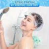 200/600pcs Heavy-Duty Elastic Disposable Shower Caps - Transparent Plastic Travel(200Pcs White) view 4
