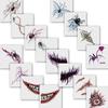 16 Sheets Creepy Smile Halloween Temporary Tattoos - Large 3 * 3.2in Removable Spider and Scary Design Tattoos for Adults and Kids Halloween Makeup & Cosplay Accessories view 1