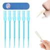 2-in-1 Nasal Hair Cutter, 2025 Upgraded Double Sided Nose Hair Knife, Rotating Nasal Hair Razor Cutter with Ear Picker for Women and Men, 360 Rotating Manual Nose Hair Trimmer (Blue, 6pcs) view 1