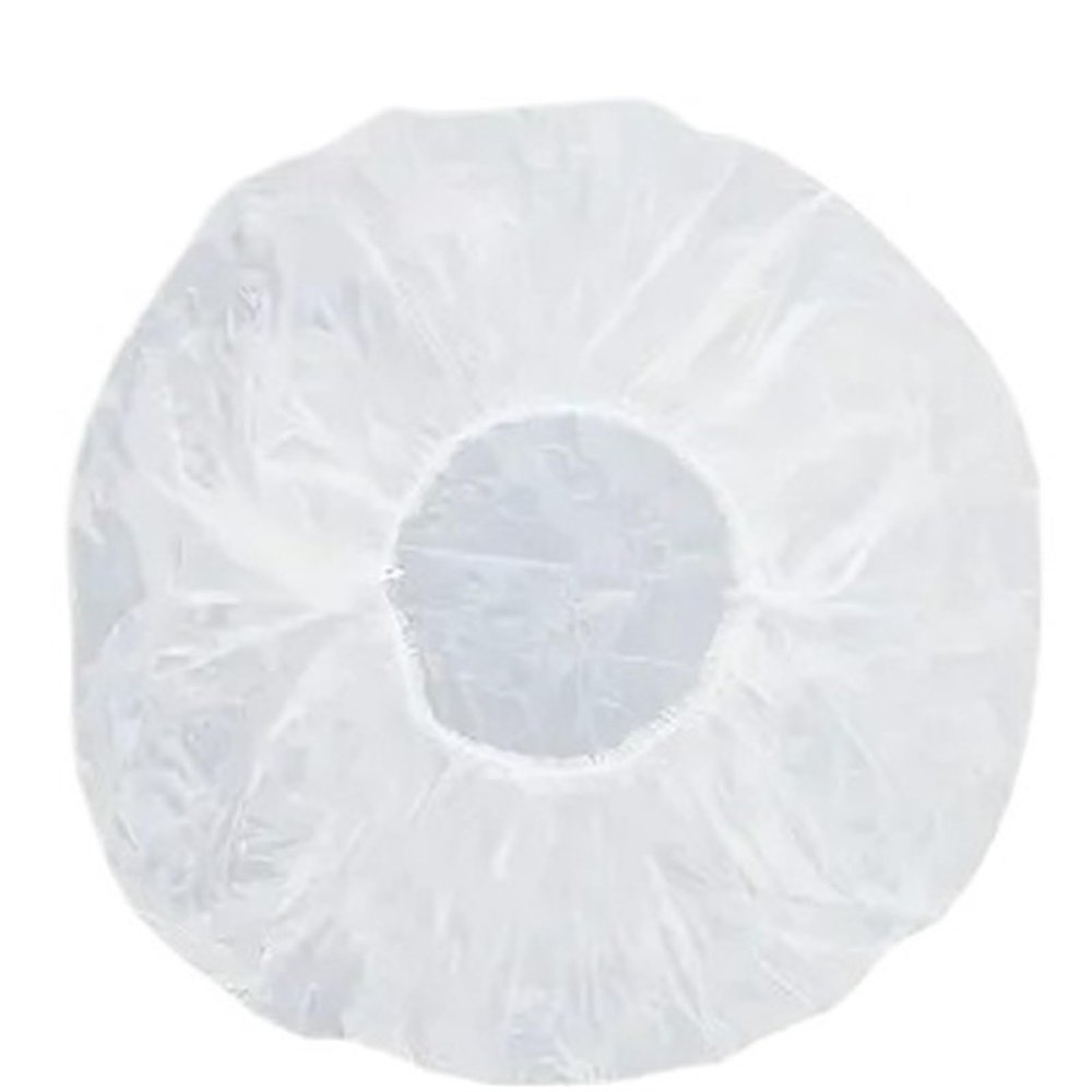 100pcs Large Thick Disposable Shower Caps Elastic Hair Dye Cap For Travel Hotels Hair Salon Barber Shop