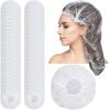 100pcs Large Thick Disposable Shower Caps Elastic Hair Dye Cap For Travel Hotels Hair Salon Barber Shop view 2