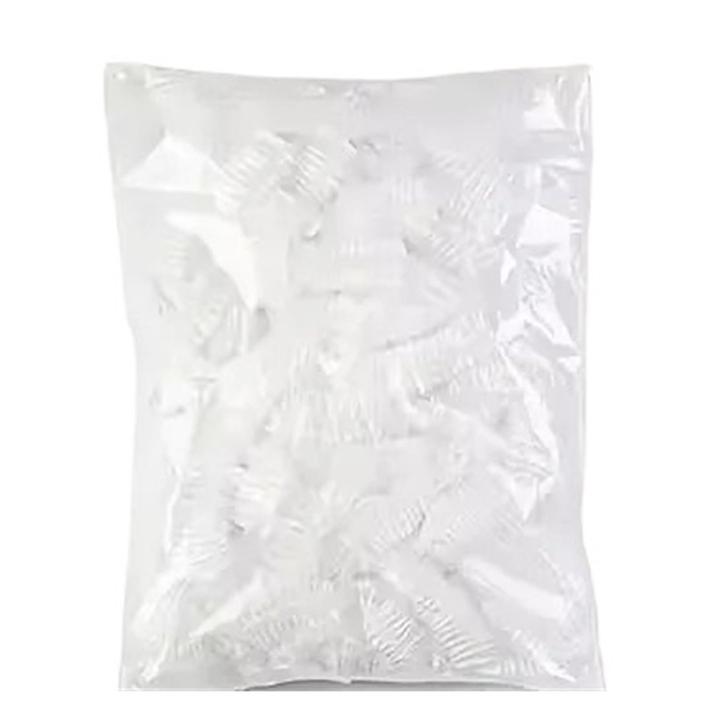 150/300/600pcs Disposable Shower Cap Covers Bathroom Accessories Transparent and Waterproof Hair Caps Products(White 150PCS)