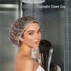 150/300/600pcs Disposable Shower Cap Covers Bathroom Accessories Transparent and Waterproof Hair Caps Products(White 150PCS) view 3