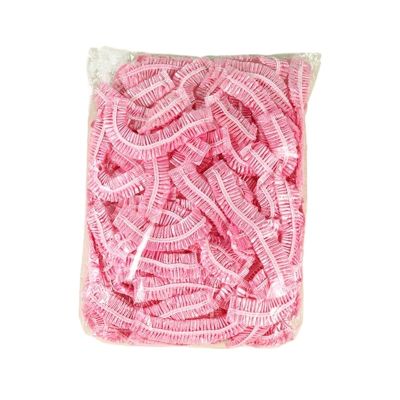 160pcs Shower Cap Head Cover Elastic Plastic Thickened Pink Round Food Kitchen Bathroom Accessories Preservation Bag