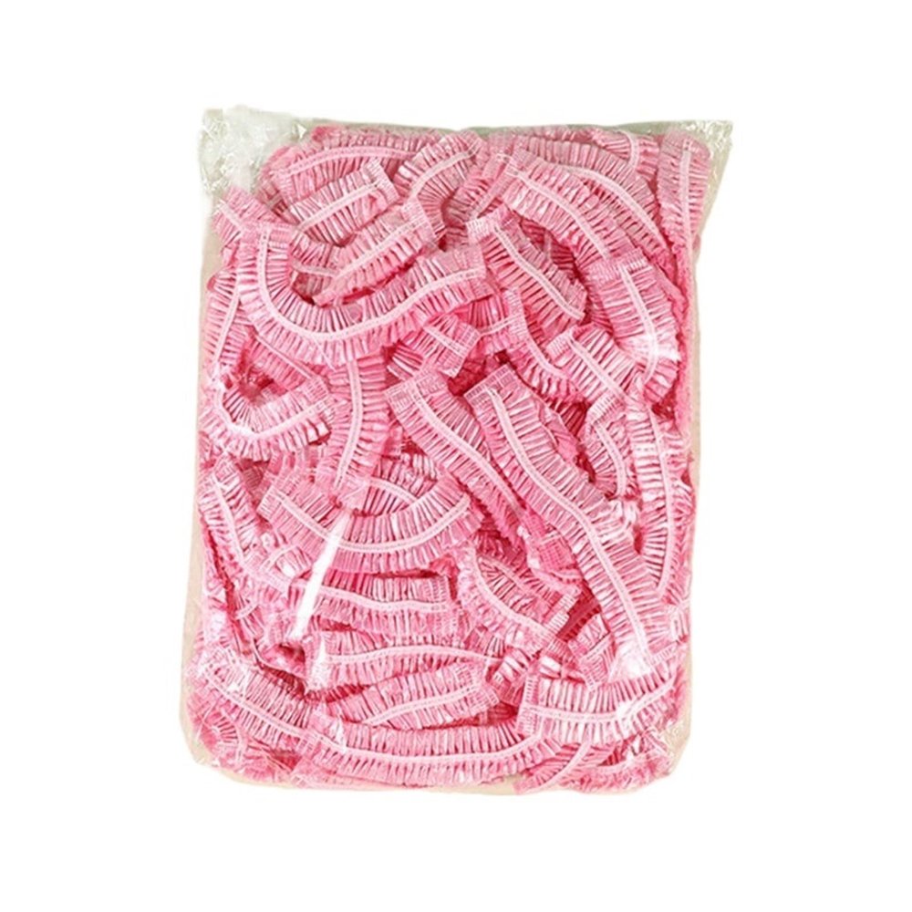 160pcs Shower Cap Head Cover Elastic Plastic Thickened Pink Round Food Kitchen Bathroom Accessories Preservation Bag