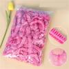 160pcs Shower Cap Head Cover Elastic Plastic Thickened Pink Round Food Kitchen Bathroom Accessories Preservation Bag view 2