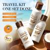 Coconut Shampoo and Conditioner Set,Travel Size Hair & Body Care Trio,Nourishing Shampoo,Hydrating Conditioner & Moisturizing Body Wash for Soft,Shiny Hair & Smooth Skin,Perfect for Vacation,Gym,Hotel view 3