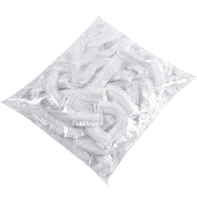 200/400Pcs Disposable Shower Cap For Hair Elastic Mesh Shape Plate Plastic Wrap Cover(200pcs)