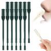 2-in-1 Nasal Hair Cutter, 2025 Upgraded Double Sided Nose Hair Knife, Rotating Nasal Hair Razor Cutter with Ear Picker for Women and Men, 360 Rotating Manual Nose Hair Trimmer (Blackish Green, 12pcs) view 1