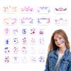 28pcs Body Paint Stencils, Premium Reusable Face and Body Paint Templates Kit Suitable for Holiday Party Makeup Temporary Tattoo Art view 1