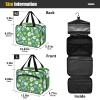 Green White and Blue Flowers Hanging Travel Size toiletries kit with Hook, Designer Multifunctional Waterproof Cosmetic Bag for Women Travel Camping bolso de Mano para Hombre L view 3