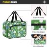 Green White and Blue Flowers Hanging Travel Size toiletries kit with Hook, Designer Multifunctional Waterproof Cosmetic Bag for Women Travel Camping bolso de Mano para Hombre L view 4