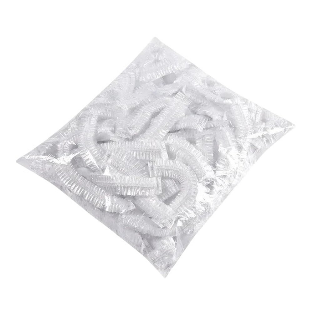 80-800pcs Disposable Shower Bath Cap Plastic Waterproof Woman Head Hair Cover Bathing Hat(800pcs)