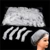 80-800pcs Disposable Shower Bath Cap Plastic Waterproof Woman Head Hair Cover Bathing Hat(800pcs) view 2