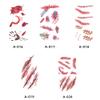 10 Sheets Halloween Temporary Tattoos, Bloody Scar, Stitches & Wound Stickers, Realistic Fake Tattoos for Halloween Makeup & Cosplay, Safe Eco-Friendly Adhesive, Long-Lasting, A-011 A-020 view 4