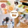 200pcs Women's Disposable Shower Cap, Plastic Waterproof Head Cover, Pink Spa Salon, Hotel Hair Dye, Elastic(Pink) view 4