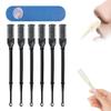 2-in-1 Nasal Hair Cutter, 2025 Upgraded Double Sided Nose Hair Knife, Rotating Nasal Hair Razor Cutter with Ear Picker for Women and Men, 360 Rotating Manual Nose Hair Trimmer (Black, 6pcs) view 1