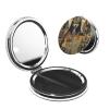 Small Pocket Compact Mirror 1x/2x Magnifying Pu Leather Makeup Mirrors Ancient Egypt Tribe Series Portable Pocket Mirror for Women Girls view 1