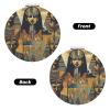 Small Pocket Compact Mirror 1x/2x Magnifying Pu Leather Makeup Mirrors Ancient Egypt Tribe Series Portable Pocket Mirror for Women Girls view 2
