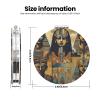 Small Pocket Compact Mirror 1x/2x Magnifying Pu Leather Makeup Mirrors Ancient Egypt Tribe Series Portable Pocket Mirror for Women Girls view 3