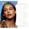 10 Pcs Colorful Glitter Freckles Face Tattoos, Multichrome Rainbow Glitter Freckles Face Tattoos, Waterproof and Long-lasting Face Temporary Tattoos for Women view 1