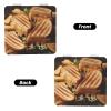 Small Pocket Compact Mirror 1x/2x Magnifying Pu Leather Makeup Mirrors Cheese Sandwiches Portable Pocket Mirror for Women Girls view 2
