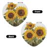 Small Pocket Compact Mirror 1x/2x Magnifying Pu Leather Makeup Mirrors Alluring Sunflowers Summer Portable Pocket Mirror for Women Girls view 2