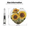 Small Pocket Compact Mirror 1x/2x Magnifying Pu Leather Makeup Mirrors Alluring Sunflowers Summer Portable Pocket Mirror for Women Girls view 3