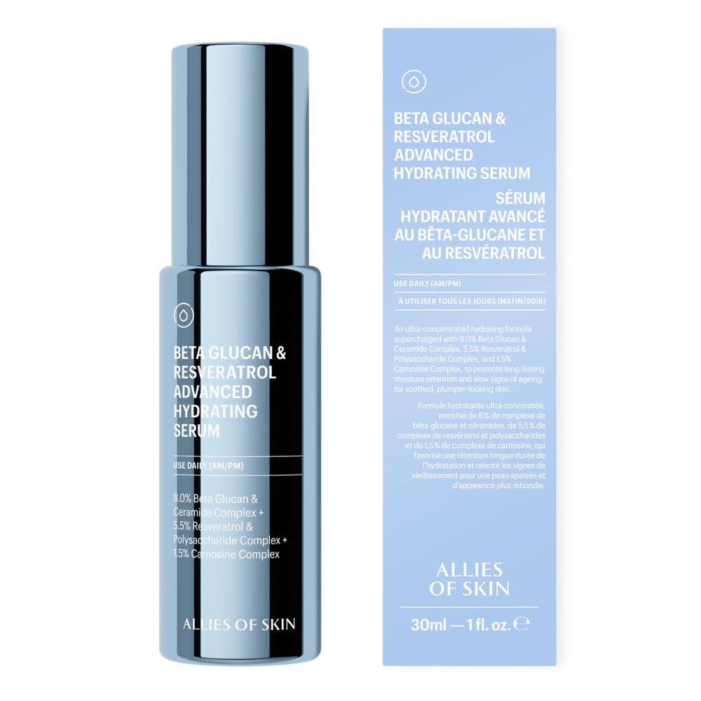 Allies of Skin Beta Glucan & Resveratrol Advanced Hydrating Serum, 1 Fl Oz