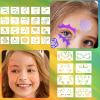 28pcs Body Paint Stencils, Durable Reusable Face and Body Painting Templates for Kids & Adults Practical Accessories for Holiday Halloween Party Makeup view 4