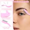 4 Pcs Folding Eyelash Comb with Metal Teeth, Durable Portable Lash Comb, Eyelash Separator Tool Arc Designed Cosmetic Brushes for Making Up (Pink+Black+Green) view 3
