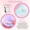 4 Pcs Folding Eyelash Comb with Metal Teeth, Durable Portable Lash Comb, Eyelash Separator Tool Arc Designed Cosmetic Brushes for Making Up (Pink+Black+Green) view 4